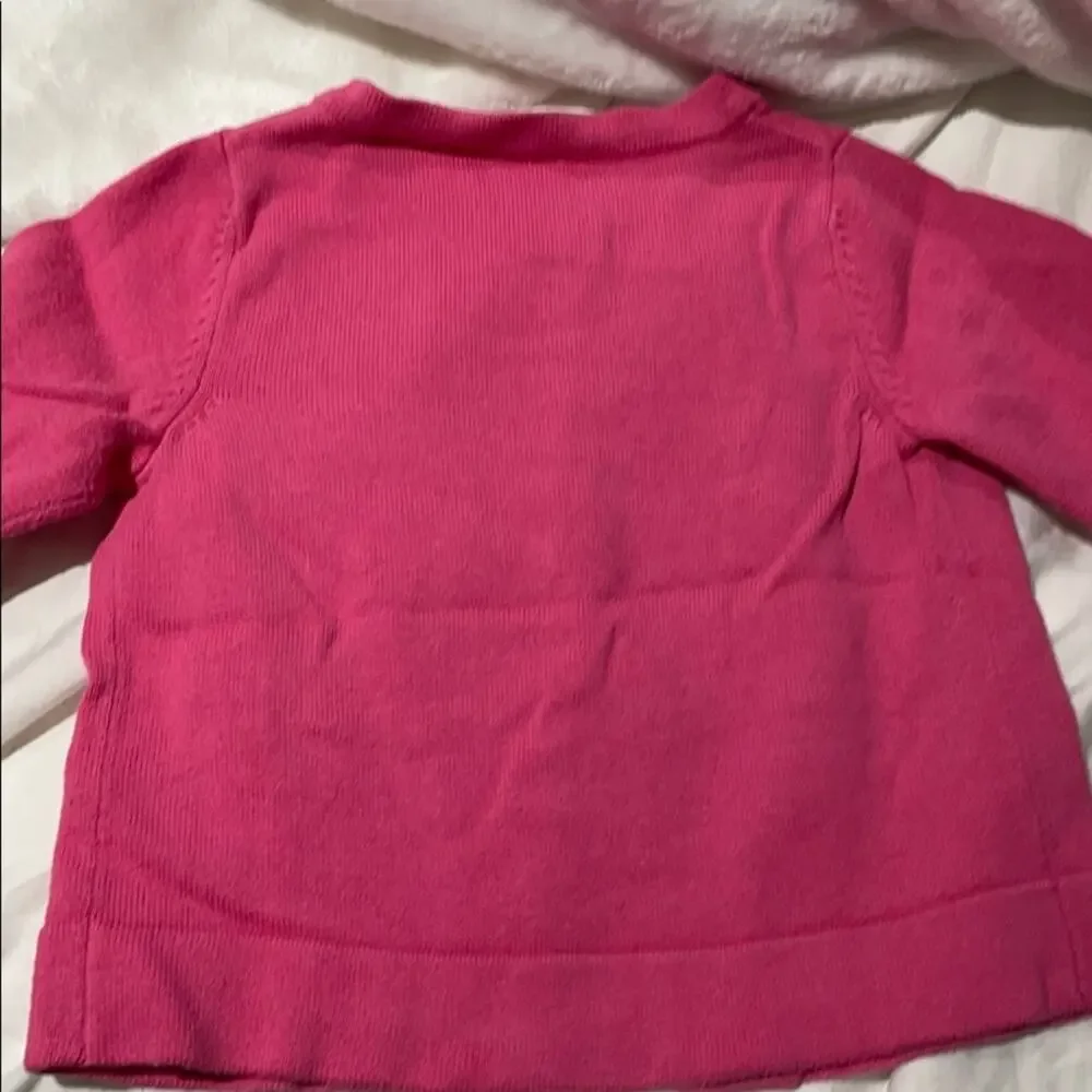 Gymboree 18-24 hot pink swing cardigan worn once